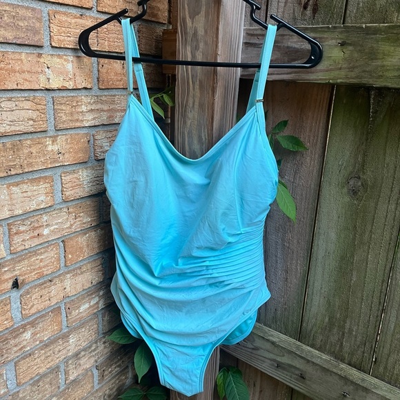 Calvin Klein Light Blue One Piece Swimsuit - Picture 1 of 3